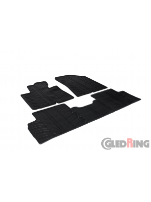 Original Gledring Passform Fußmatten Gummimatten 5 Tlg.Loch Fix. - Kia Carens 2013->